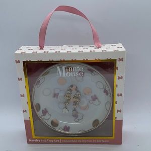 Disney Parks Minnie Mouse Jewelry and Tray Set NEW!!!